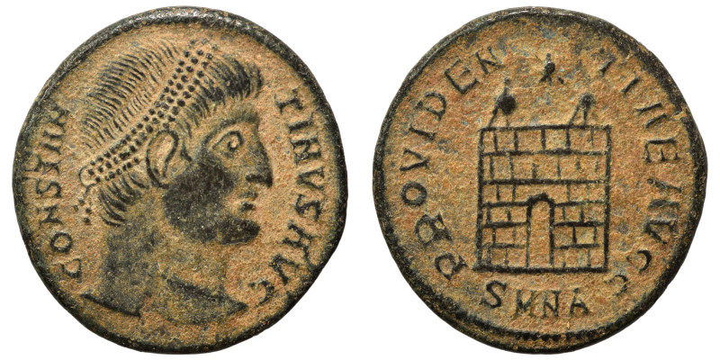 Constantine I, 307/310-337. Follis (bronze, 2.56 g, 19 mm), Nicomedia. CONSTANTI...