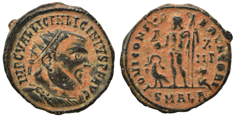 Licinius I, 308-324. Follis (bronze, 2.59 g, 20 mm), Alexandria. IMP C VAL LICIN...