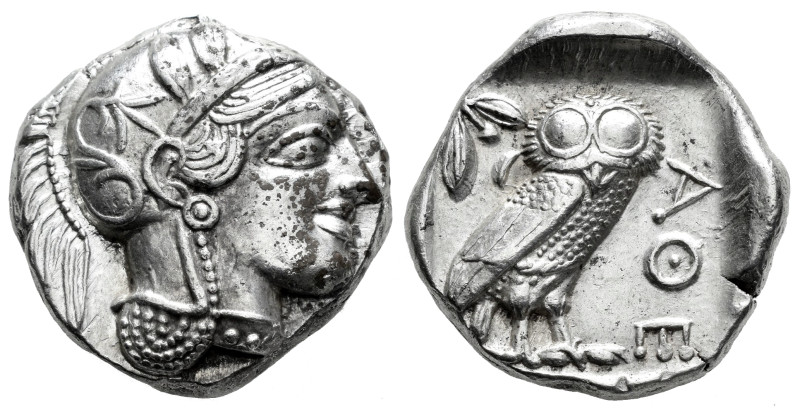 Attica. Athens. Tetradrachm. 454-404 a.C. (Gc-2526). (Sng Cop-31). Anv.: Head of...