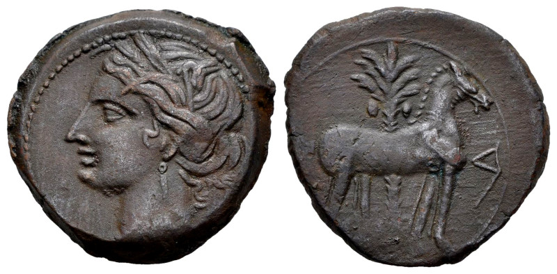 North Africa. Carthage. AE Shekel. 264-201 BC. Second Punic War. (Sng Cop-212). ...