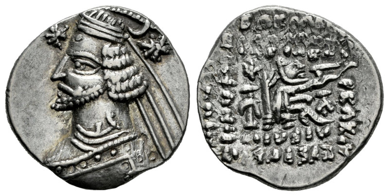 Kingdom of Parthia. Orodes II. Drachm. 50-42 a.C. Ekbatana. (Sellwood-48.8). (Su...