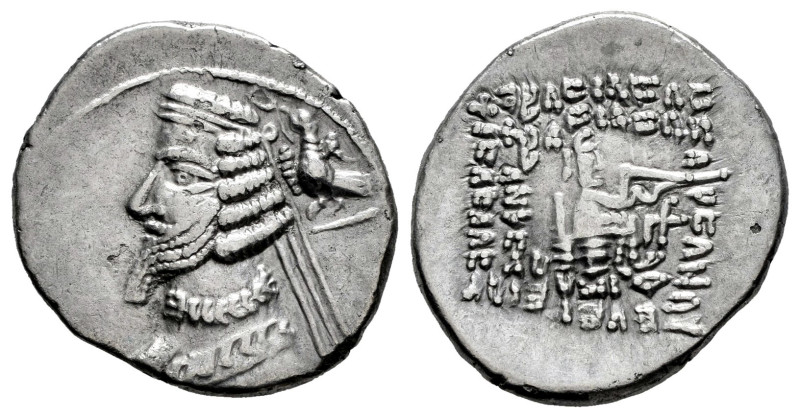 Kingdom of Parthia. Phraates IV. Drachm. 38/7-2 a.C. Rhagai. (Sellwood-52.11). (...