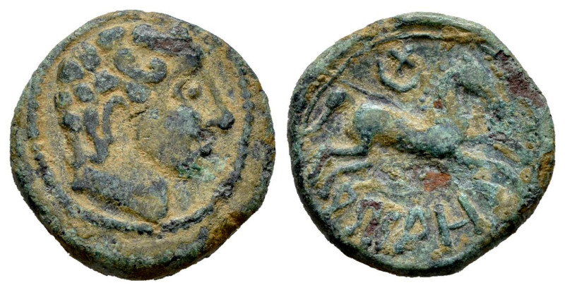 Arsaos. Cuadrante. 120-80 BC. Area of Navarra. (Abh-152). (Acip-1648). Anv.: Mal...