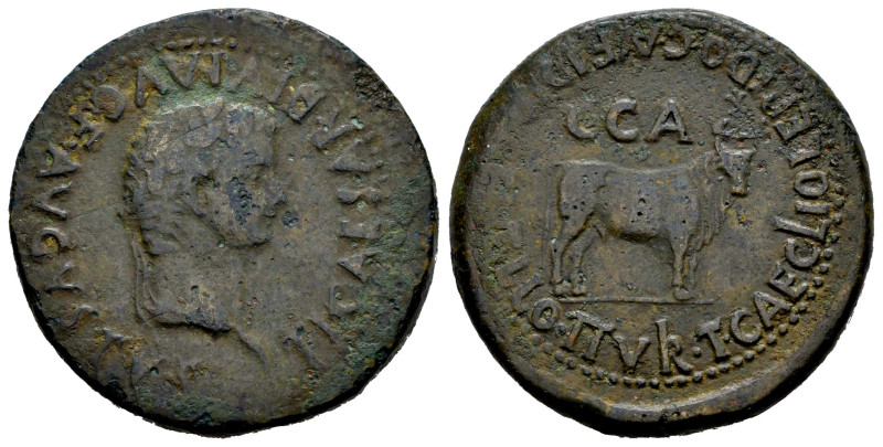 Caesaraugusta. Time of Tiberius. Unit. 14-36 AD. Zaragoza. (Abh-363). (Acip-3096...