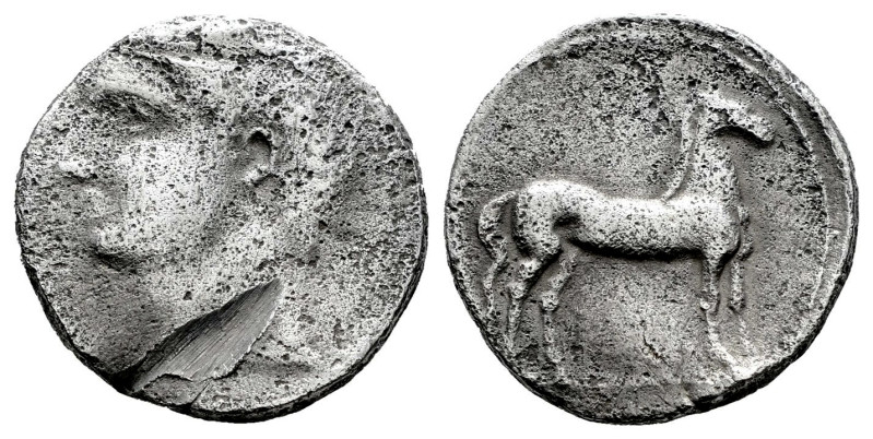 Hispanic-Carthaginian Coinage. 1/2 shekel. 220-205 BC. Cartagena (Murcia). (Abh-...