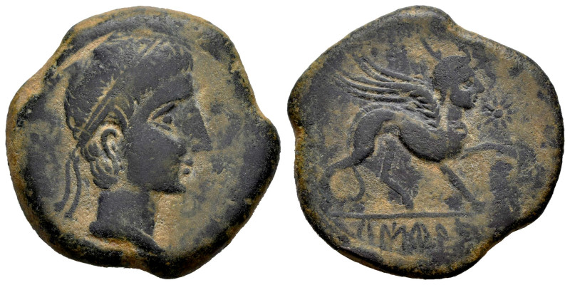 Kastilo-Castulo. Unit. 180 BC. Cazlona (Jaén). (Abh-707). (Acip-2112). Anv.: Lau...