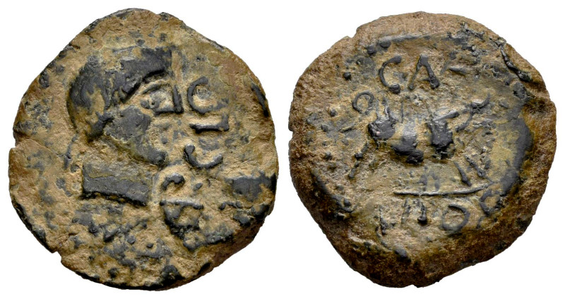 Kastilo-Castulo. Cuadrante. 180 BC. Cazlona (Jaén). (Abh-744). (Acip-2162). Anv....