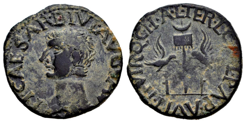 Ilici. Time of Tiberius. Half unit. 14- 36 AD. Elche (Alicante). (Abh-1529). (Ac...