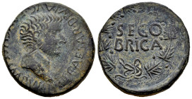 Segobriga. Time of Tiberius. Unit. 14-36 AD. Saelices (Cuenca). (Abh-2186). (Acip-3244). Anv.: TI. CAESAR. DIVI. AVG. E AVGVS. F. IMP. VIII. around ba...
