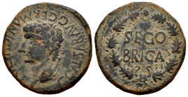 Segobriga. Time of Caligula. Unit. 37-41 AD. Saelices (Cuenca). (Abh-2191). (Acip-3246). Anv.: C. CAESAR AVG. GERMANICV(S. IMP). around laureate head ...