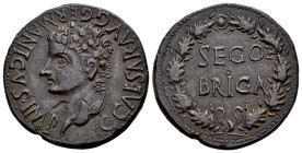Segobriga. Time of Caligula. Unit. 37-41 AD. Saelices (Cuenca). (Abh-2191). (Acip-3246). Anv.: C. CAESAR AVG. GERMANICVS. IMP. around laureate head of...