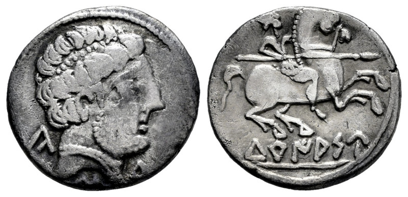 Turiasu. Denarius. 120-20 BC. Tarazona (Zaragoza). (Abh-2417). (Acip-1722). Anv....