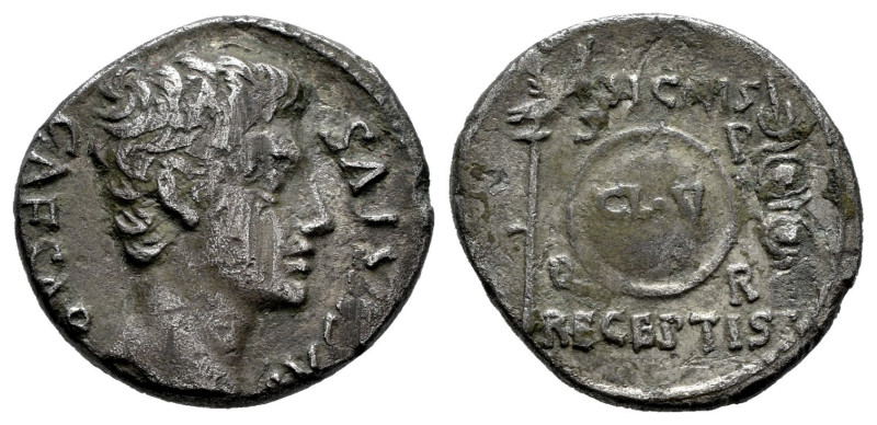 Augustus. Fourée Denarius. 19 BC. Colonia Patricia (Córdoba). (Ffc-181). (Ric-86...