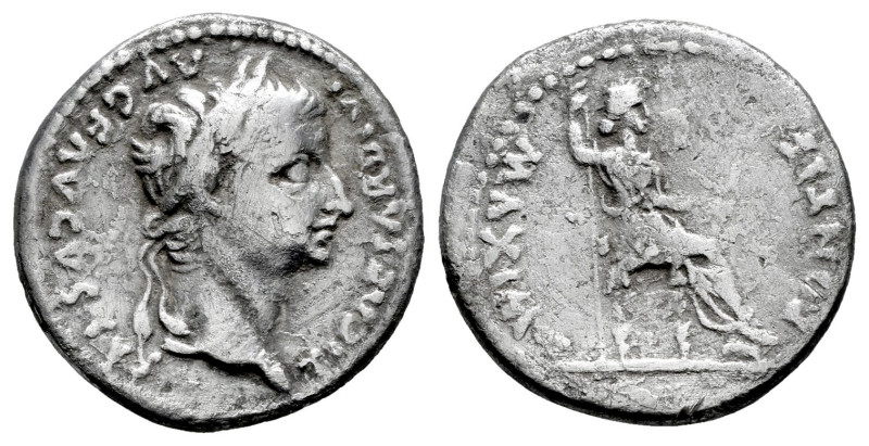 Tiberius. Denarius. 14-37 d.C. Lugdunum. (Ric-30). (Seaby-16). Anv.: TI CAESAR D...