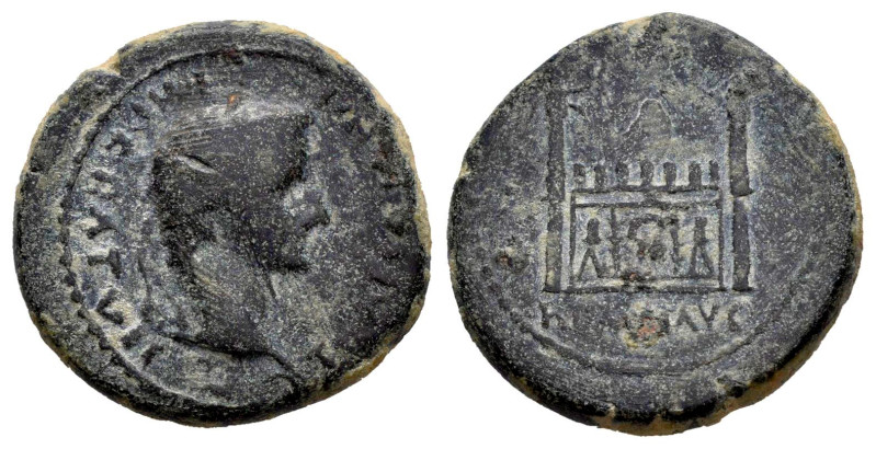 Tiberius. Half unit. 12-14 d.C. Lugdunum. (Ric-I 246). (Bmcre-588). Anv.: TI CAE...