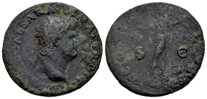 Nero. Dupondius. 66 d.C. Rome. (Ric-I 522). (Bmcre-353). Anv.: IMP NERO CAESAR A...