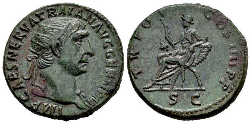 Trajan. Dupondius. 99-100 d.C. Rome. (Ric-II 428). (Bmcre-748). (C-639). Anv.: I...