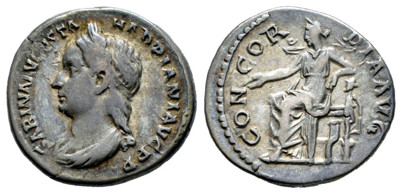 Sabina. Denarius. 130-133 AD. Rome. (Ric-II, 3, 2502). (Bmc-902). Anv.: SABINA A...