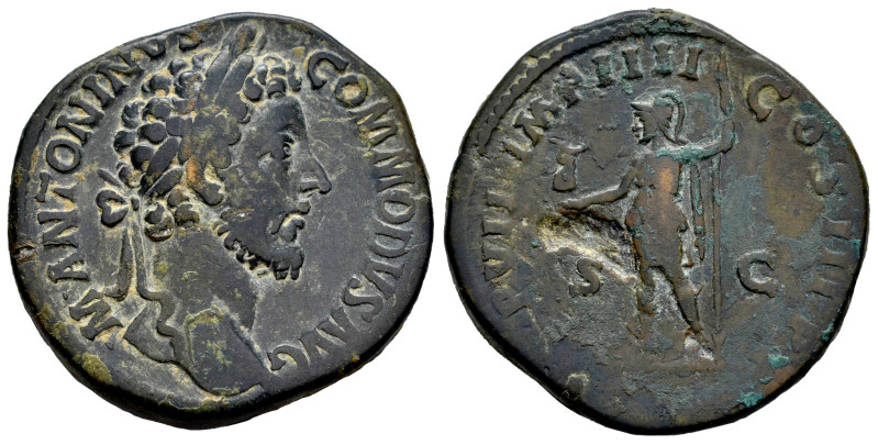 Commodus. Sestertius. 181-182 d.C. Rome. (Ric-III 324). (Bmcre-477). Anv.: M ANT...