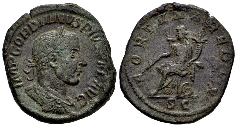 Gordian III. Sestertius. 243-244 d.C. Rome. (Ric-331a). (Spink-8708). Anv.: IMP ...