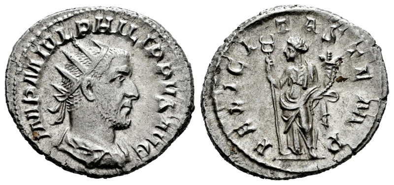 Philip I. Antoninianus. 244-247 d.C. Rome. (Ric-IV 31). (Rsc-43). Anv.: IMP M IV...