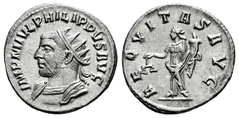 Philip I. Antoninianus. 244-247 d.C. Antioch. (Ric-IV 82b). (Rsc-8). Anv.: IMP M...