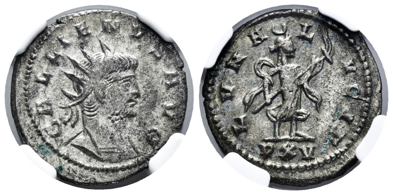 Gallienus. Antoninianus. 253-268 AD. Antioch. (Ric-646). Anv.: GALLIENVS AVG, cu...