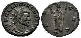 Claudius II, Gothicus. Antoninianus. 268-270 d.C. Milano. (Ric-157 var). (Cohen-202 var). Anv.: IMP CLAVDIVS P F AVG. Radiate, draped and cuirassed bu...