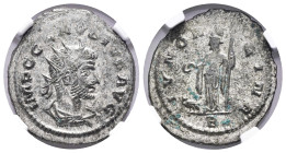 Claudius II, Gothicus. Antoninianus. 268-269 d.C. Antioch. (Ric-V 1.212 var.). Anv.: IMP C CLAVDIVS AVG, radiate, draped and cuirassed bust to right. ...