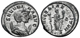 Severina. Antoninianus. 275 d.C. Rome. (Ric-V 1.4). Anv.: SEVERINA AVG, diademed and draped bust to right, set on crescent. Rev.: CONCORDIAE MILITVM, ...