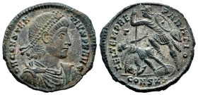 Constantius II. Centenionalis. 351-355 d.C. Constantinople. (Ric-82). (LRBC-2026). Anv.: D N CONSTANTIVS P F AVG, pearl-diademed, draped and cuirassed...
