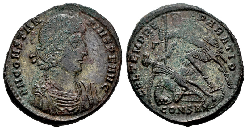 Constantius II. Centenionalis. 351-355 d.C. Constantinople. (Ric-106). Anv.: D N...