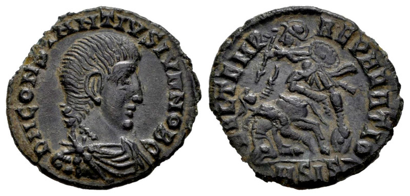 Constantius Gallus. 1/2 centenional. 351-355 d.C. Siscia. (Ric-VIII 350). Anv.: ...