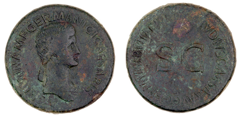 Roman Empire
Agrippina Senior (42-43 AD), Sestércio, cunhada por Claudio, Anv: ...