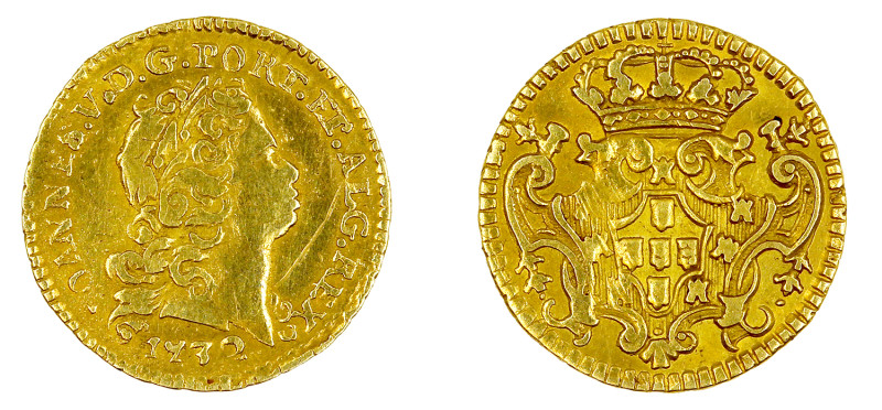 Portugal
D. João V Meio Escudo (800 Réis) 1732, ouro, AG.110.07, MBC