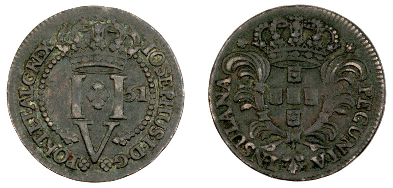 Madeira
D. José I V Réis 1751, cobre, AG.01.02, MBC