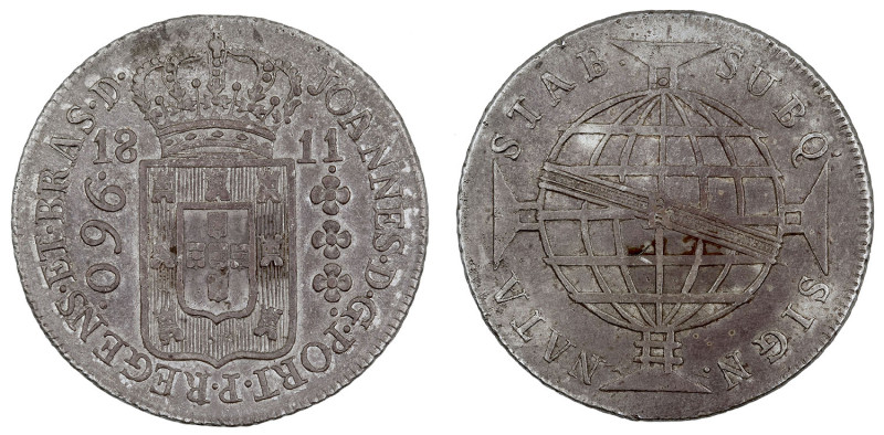 Brazil
D. João Príncipe Regente 960 Réis (Patacão) 1811 Rio de Janeiro, prata, ...