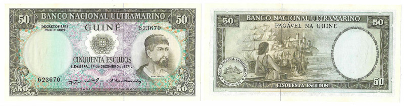 Portuguese Guinea
Nota de 50 Escudos Banco Nacional Ultramarino, 17 de Dezembro...