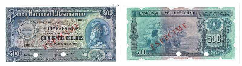 St. Thomas and Prince
Nota de 500 Escudos Banco Nacional Ultramarino, 18 de Abr...