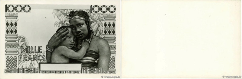 Country : FRENCH WEST AFRICA (1895-1958) 
Face Value : 1000 Francs Photo 
Date :...