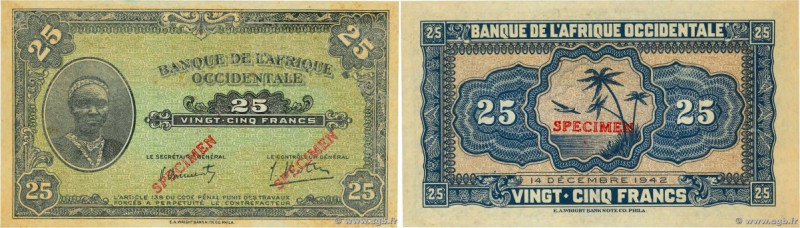 Country : FRENCH WEST AFRICA (1895-1958) 
Face Value : 25 Francs Spécimen 
Date ...