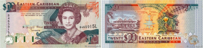 Country : CARIBBEAN  
Face Value : 20 Dollars 
Date : (1993) 
Period/Province/Ba...