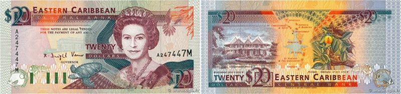 Country : CARIBBEAN  
Face Value : 20 Dollars 
Date : (1993) 
Period/Province/Ba...