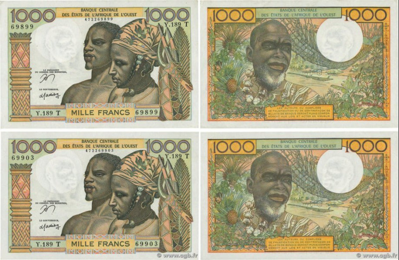 Country : WEST AFRICAN STATES 
Face Value : 1000 Francs Consécutifs 
Date : (197...