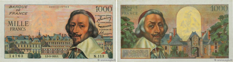 Country : FRANCE 
Face Value : 1000 Francs RICHELIEU 
Date : 03 mars 1955 
Perio...