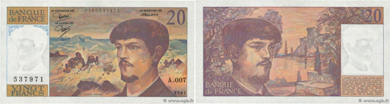 Country : FRANCE 
Face Value : 20 Francs DEBUSSY 
Date : 1981 
Period/Province/B...