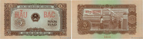 Country : VIETNAM 
Face Value : 5 Dong Spécimen 
Date : 1958 
Period/Province/Bank : National Bank of Vietnam 
Catalogue reference : P.70s 
Alphabet -...