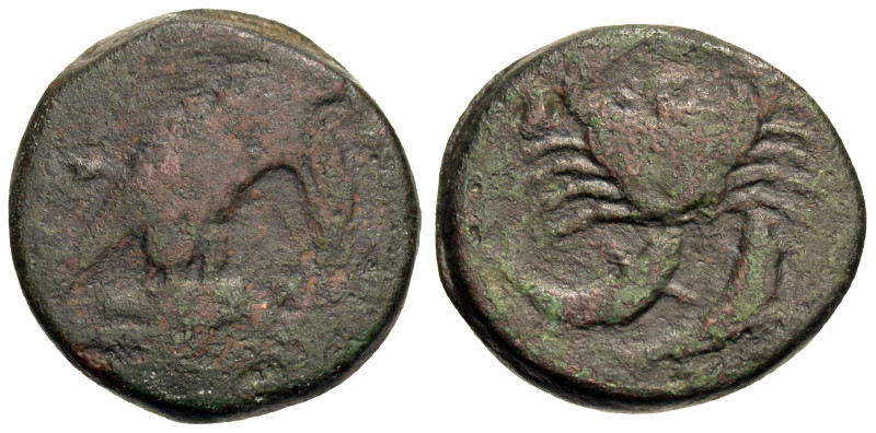 Sicily, Akragas. 5th century B.C. AE (17 mm, 7.38 g).