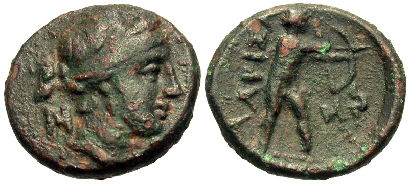 Thessaly, Larissa. 2nd century B.C. AE (16 mm, 3.59 g).