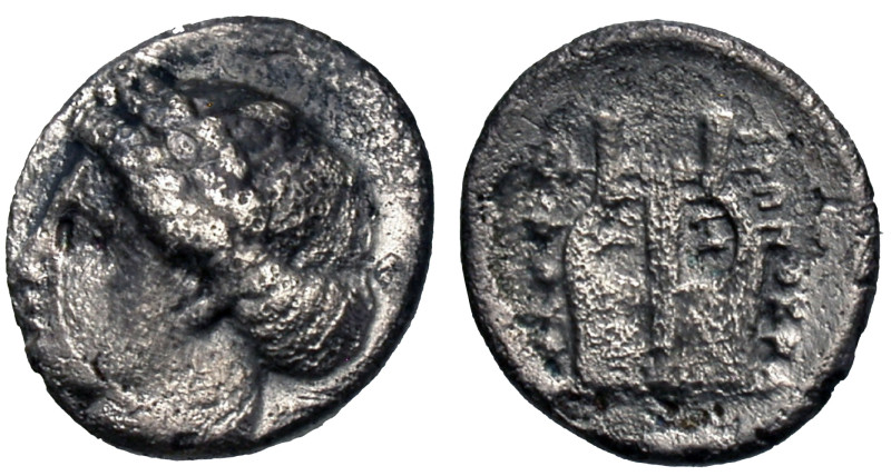 Ionia, Kolophon. Ca. 430-400 B.C. AR diobol (10 mm, 1.01 g).